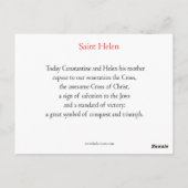 Postale Carte de prière Sainte-Hélène (Dos)