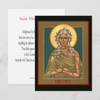 Postale Carte de prière Sainte Marie d'Égypte