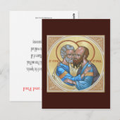 Postale Carte de prière Saints Pierre et Paul (Devant / Derrière)