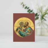 Postale Carte de prière Saints Pierre et Paul (Debout devant)