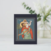 Postale Carte de prière St Christopher (Debout devant)