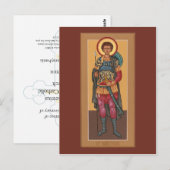 Postale Carte de prière St. Demetrius customisée (Devant / Derrière)