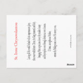 Postale Carte de prière St. Irene Chrysovolantou (Dos)