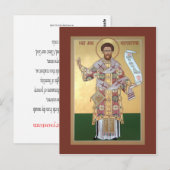 Postale Carte de prière St. John Chrysostom (Devant / Derrière)