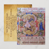 Postale Carte de prière St. Michael l'Archange (Devant / Derrière)