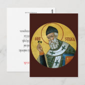 Postale Carte de prière St. Patrick (Devant / Derrière)