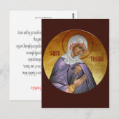 Postale Carte de prière St. Thekla (Devant / Derrière)