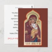 Postale Carte de prière Yaroslavl Mère de Dieu (Devant / Derrière)