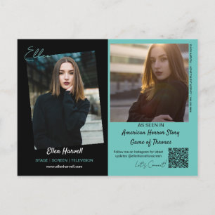 Postale Carte de promo composite modèle d'acteur 3 Photo c