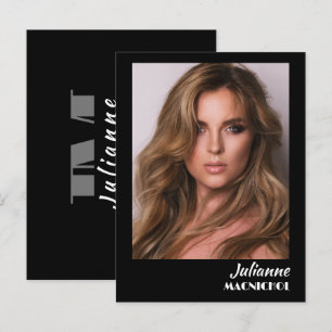 Postale Carte de promo de talent Photo et logo personnal