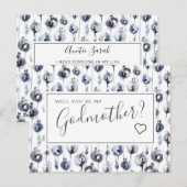 Postale Carte de proposition Blue Floral Godmère (Devant / Derrière)