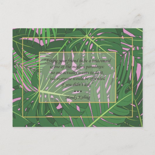 Postale Carte de proposition Bridesman (Devant)