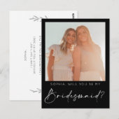 Postale Carte de proposition d'aide-mémoire à script minim (Devant / Derrière)