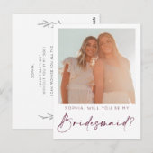 Postale Carte de proposition d'aide-mémoire à script minim (Devant / Derrière)