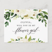 Carte de proposition de fille de fleurs de roses b