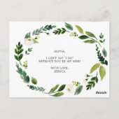 Postale Carte de proposition de fille de fleurs de roses b (Dos)