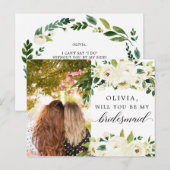 Postale Carte de proposition de la demoiselle de Roses Bla (Devant / Derrière)