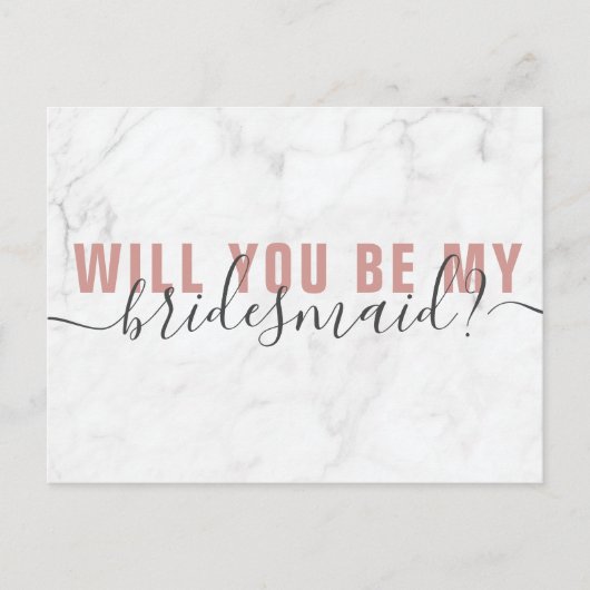 Postale Carte de proposition de la femme de ménage de marb (Devant)