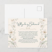 Postale Carte de proposition de la femme de ménage verte S (Devant / Derrière)