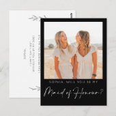 Postale Carte de proposition de la servante d'honneur mini (Devant / Derrière)