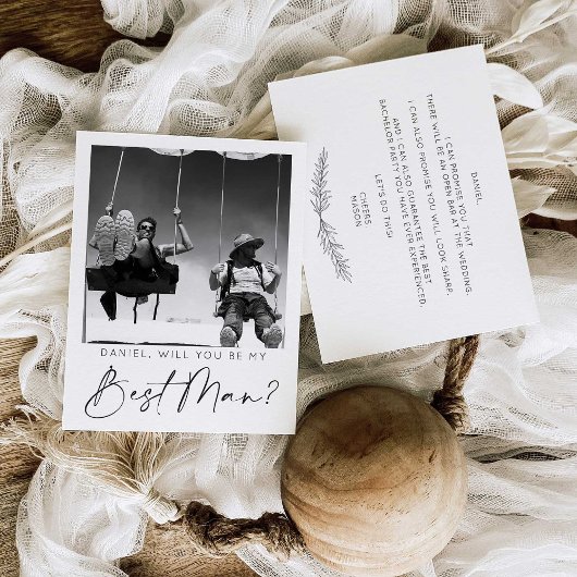 Postale Carte de proposition de meilleur homme de script m