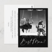Postale Carte de proposition de meilleur homme de script m (Devant / Derrière)