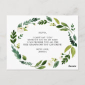 Postale Carte de proposition de Roses blanches Maid of Hon (Dos)