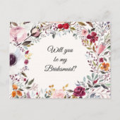 Postale Carte de proposition du Mariage de fleurs d'aquare (Dos)