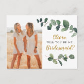 Postale Carte de proposition Eucalyptus Bridesmaid (Devant)