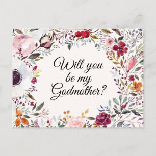 Postale Carte de proposition Floral Godmère Aquarelle
