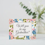 Postale Carte de proposition Floral Godmère moderne (Debout devant)