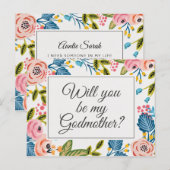 Postale Carte de proposition Floral Godmère moderne (Devant / Derrière)