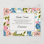 Postale Carte de proposition Floral Godmère moderne (Dos)