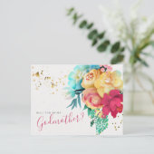 Postale Carte de proposition Godmère Floral Gold Splatter (Debout devant)