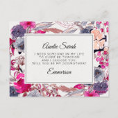 Postale Carte de proposition Godmère Florale rose (Dos)