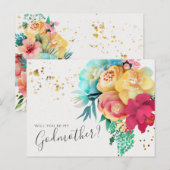 Postale Carte de proposition Gras Gold Splatt Floral Godmè (Devant / Derrière)