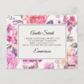 Postale Carte de proposition vintage Floral Godmère (Dos)