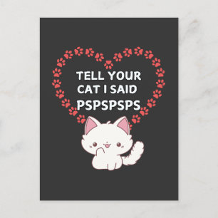 Postale Carte de propriétaire de chats mignons - Chat drôl