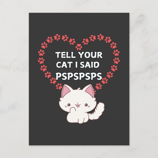 Postale Carte de propriétaire de chats mignons - Chat drôl (Devant)