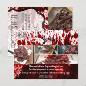 Postale Carte de publicité d'entreprise Splatter de sang V (Devant / Derrière)
