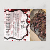 Postale Carte de publicité d'entreprise Splatter de sang V (Dos)