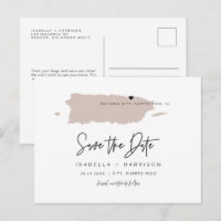 Carte de QUINN Porto Rico Enregistrer la date Coeu