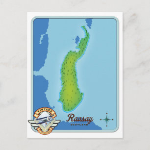 Postale carte de Raasay Écosse