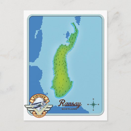 Postale carte de Raasay Écosse (Devant)
