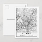 Postale Carte de Raleigh (Devant / Derrière)