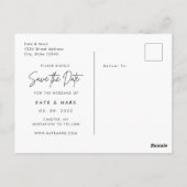Postale Carte de rappel de date de mariage à encadrer Mode (Dos)