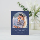 Postale Carte de rappel de mariage avec code QR en forme d (Debout devant)