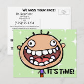 Postale Carte de rappel de rendez-vous pour l'enregistreme (Devant / Derrière)