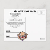 Postale Carte de rappel de rendez-vous pour l'enregistreme (Dos)