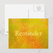 Postale Carte de rappel de rendez-vous professionnel Orang (Devant / Derrière)